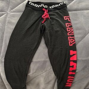PINK Victoria's Secret Black and Red Leggings